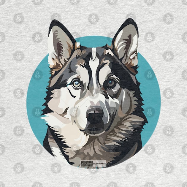 Husky Art by Flicker Portraits